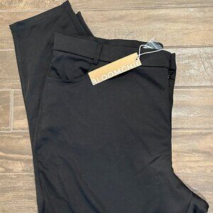 BloomChic Dressy Pants Womens Plus 3X 22 24 Black Button Front With Pockets NWT